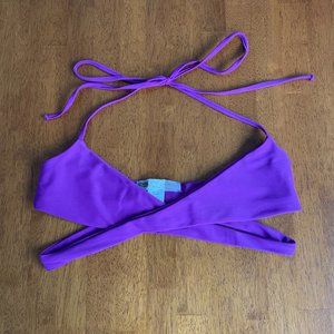 Beach Riot x Free People Purple Bikini Top